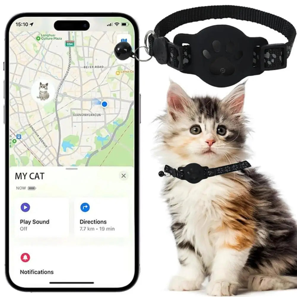 Cat Trackers GPS Cat Tracker Collar Pet Kitten GPS Collar Multifunctional Pet Smart GPS Trackers Pets Accessories iOS compatible