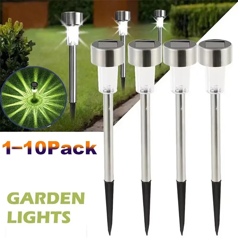 Outdoor Solar Lights Garden Lamp Solar Powered Waterproof Landscape Path LED Light for Yard Backyard Lawn Patio Decorative