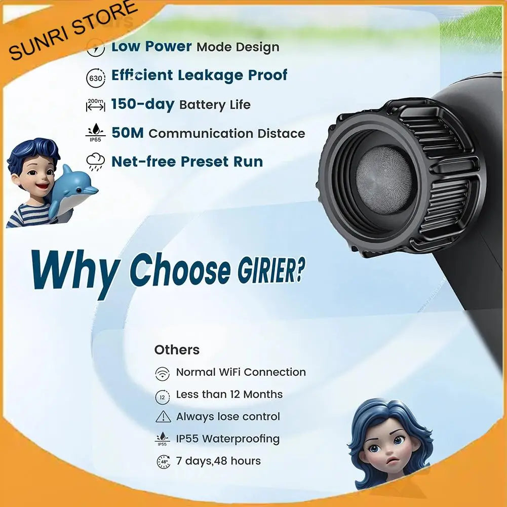 SUNRI-Smart Water Timer Sprinler Hose Controller Wifi For Garden Drip Irrigation System No Hub Needed