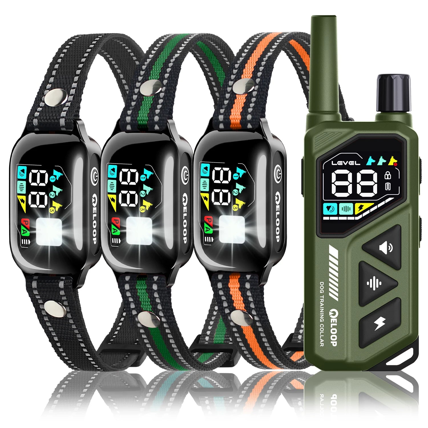 New AI Smart Dog Training Collar 3300Ft Anti-barking Device Electric Remote Control IPX7 Waterproof Pet Behavior Vibration Shock