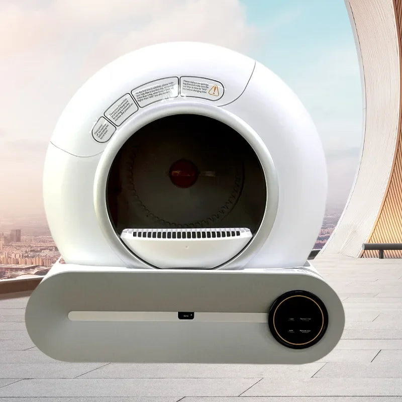 65L Self Cleaning Cat Litter Box Automatic Smart Toilet with App Control 2.4G WiFi Trash Bag & Litter Mat Included