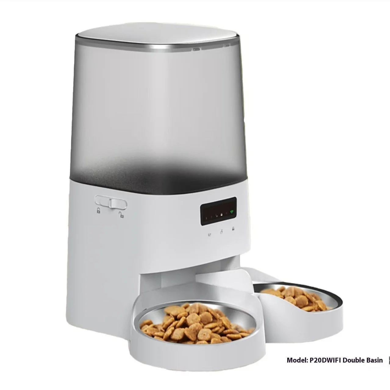 Cross-Border New Smart Automatic Cat Feeder Solid Eco-Friendly Remote Control Timing Quantitative Customization Multiple Bowls