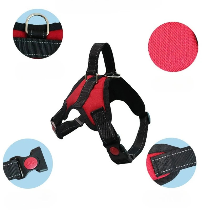 Saddle Dog Harness Reflective Adjustable Pet Harness No Pull Walking Training Small Medium Large Big Dogs Chest Strap Product