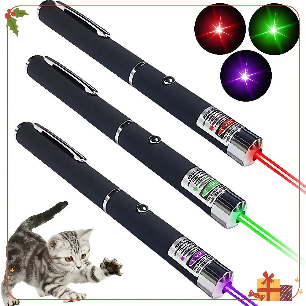 2-in-1 Mini LED Laser Pointer Pet Training Flashlight Scratching Toys for Pets and Cats birthday Gifts
