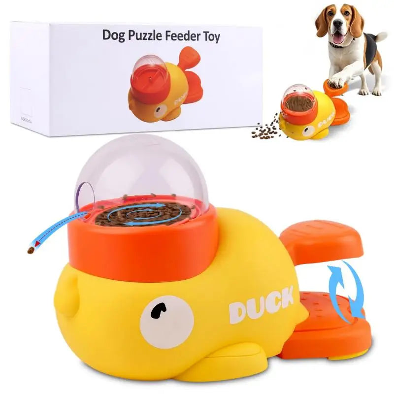 Pet Treat Dispenser Toy Dog Slow Puzzle Feeder Interactive Duck Treat Dispenser Automatic Feeder Toys for Dog Training Supplies