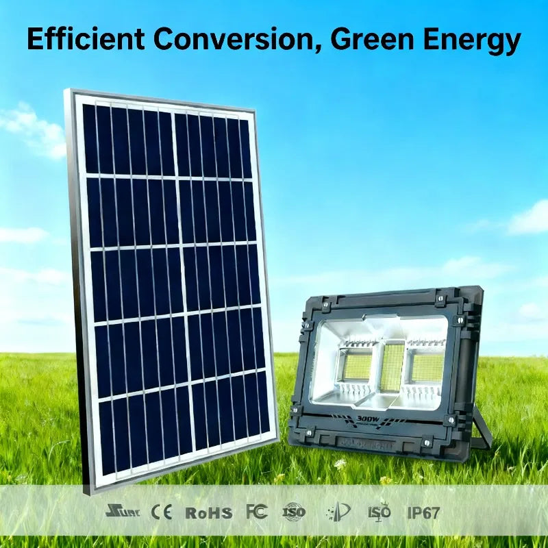 Solar Flood Light Outdoor Garden LED Solar Light Super Bright Strong Light Intelligent Waterproof Intelligent Lighting