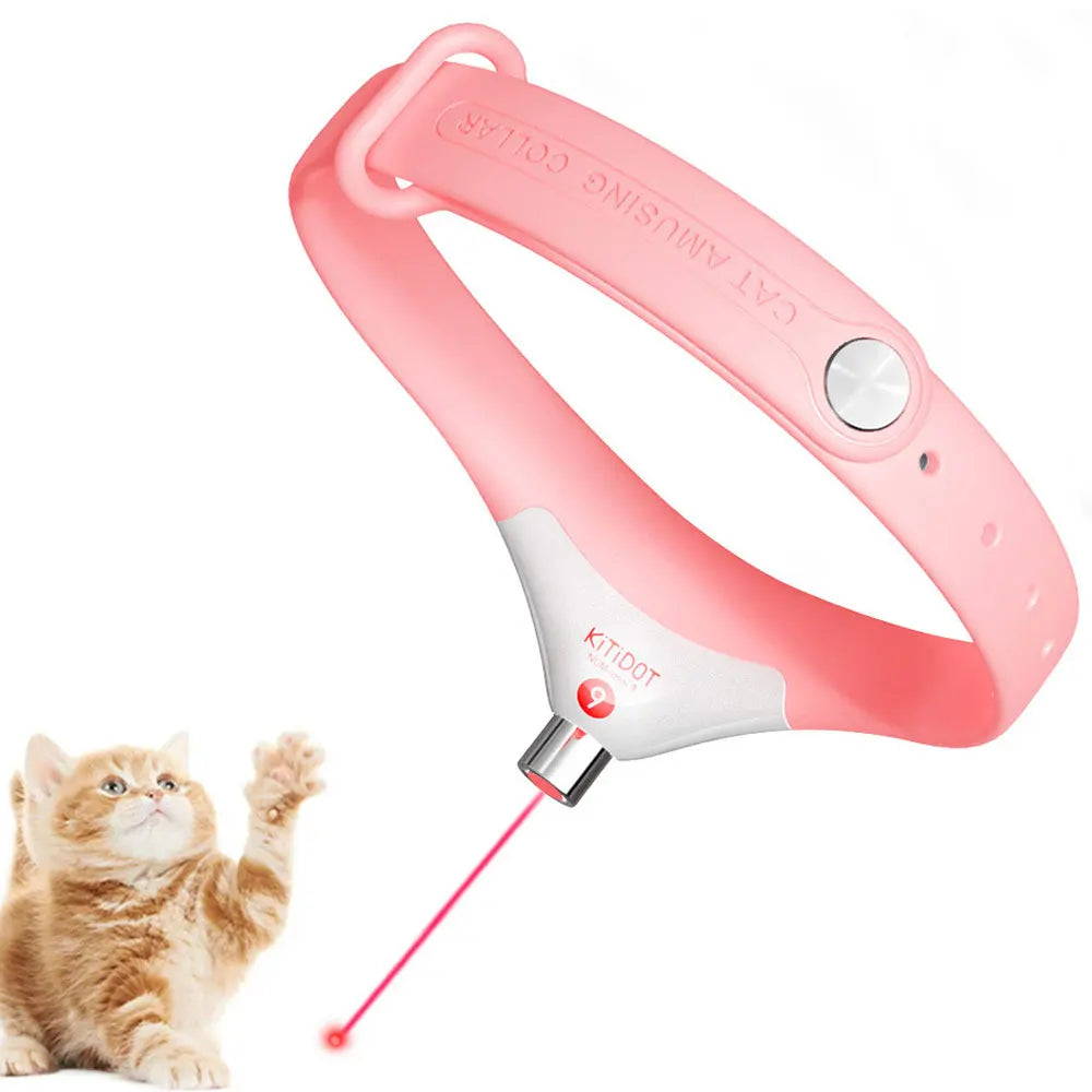 STONEGO Cat Toys Smart Tease Laser Collar Pet Self-High Toys Auto Tease Cat Toys Laser Tease Cat Magic