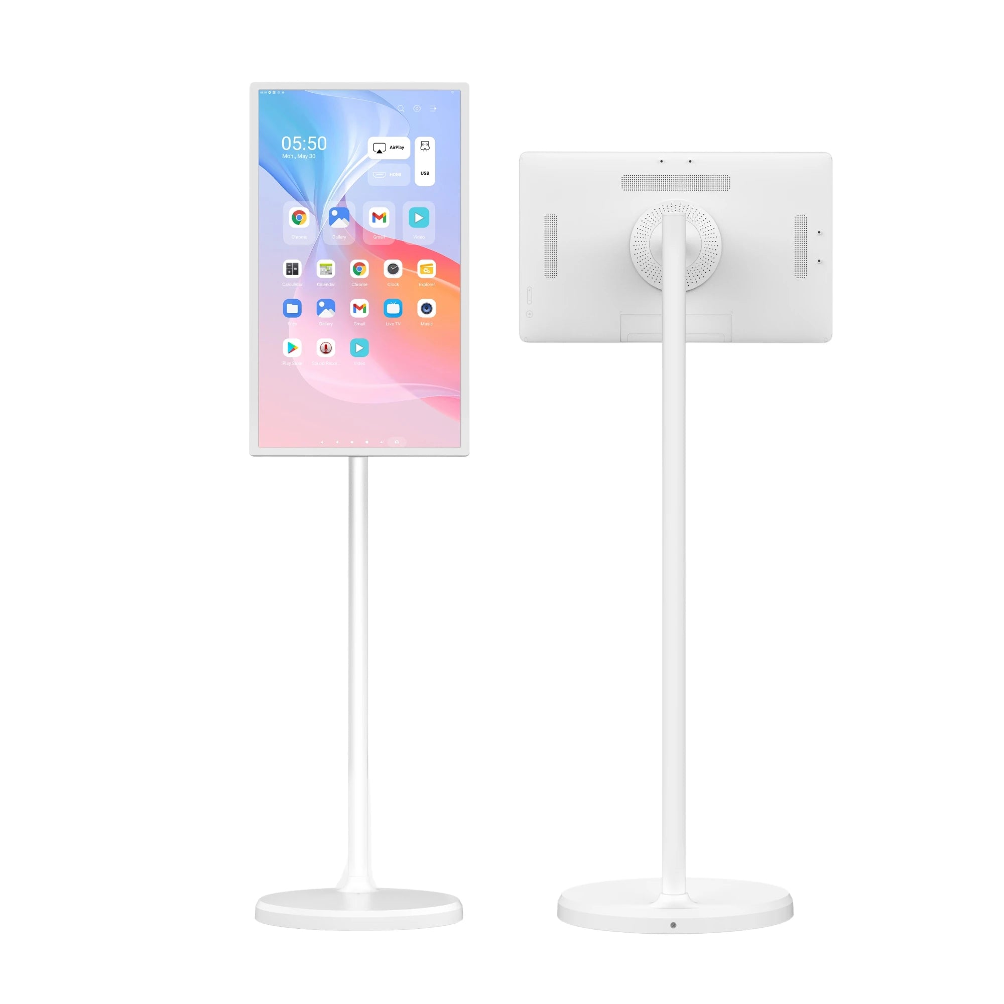 21.5 Inch Monitor Screen Smart TV Android 12 Touch Screens Portable Interactive Digital Signage for Fitness Optional Camera