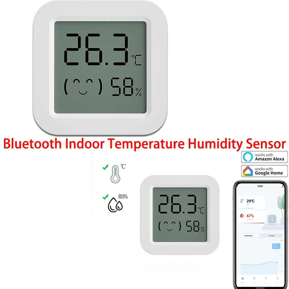 Wireless Temp Humidity Sensor Real Time Monitor Smart WiFi Thermometer Hygrometer Sensor Intuitive Comfort Indicator for Home
