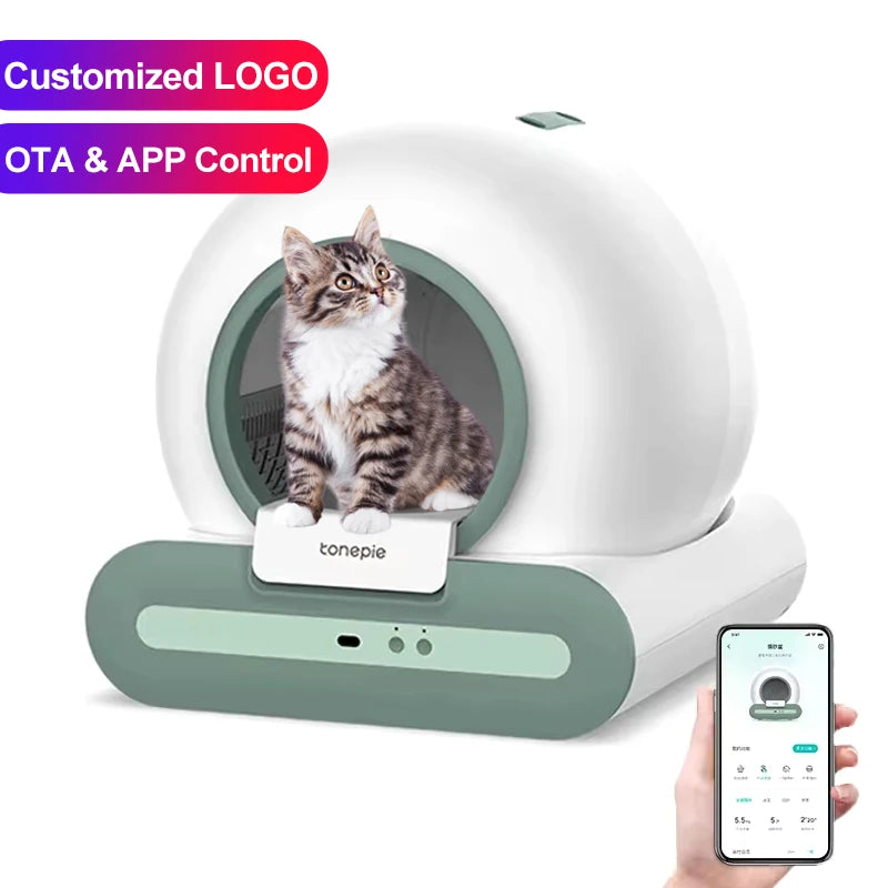 New Automatic Cat Litter Box Smart APP Control WIFI Detachable 9L Intelligent Self-cleaning Cat Toilet Garbage Easy To Clean