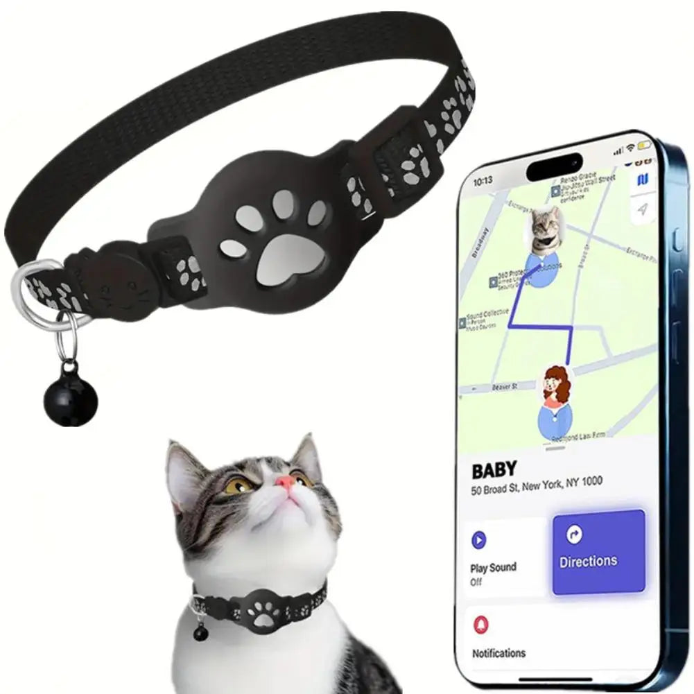 Cat Smart GPS Trackers Collar Anti-Lost Kitten Waterproof Tracker Dog Adjustable Safety Buckle Reflective GPS Collar Accessories