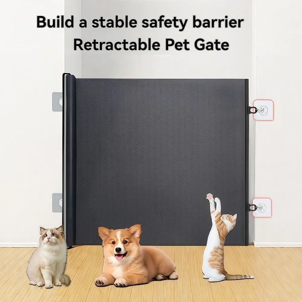 Multifunctional Auto Retractable Pet Gate Guard Universal Baby Safe Guard Door 78cm Creativity Child Barrier Fences Stairs