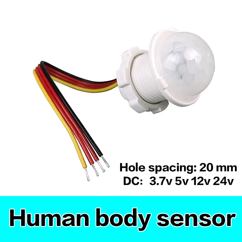Smart Home Motion Sensor Switch, 5V/12V/24V Auto ON/OFF IR Detector for LED Strip Lights, Cabinet, Stairs, Closet