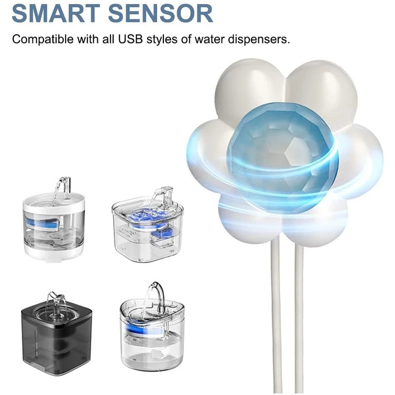 Smart Motion Sensor for Automatic Cat Water Fountain, External Infrared Radar Sensor, Compatible for All USB Water Dispenser