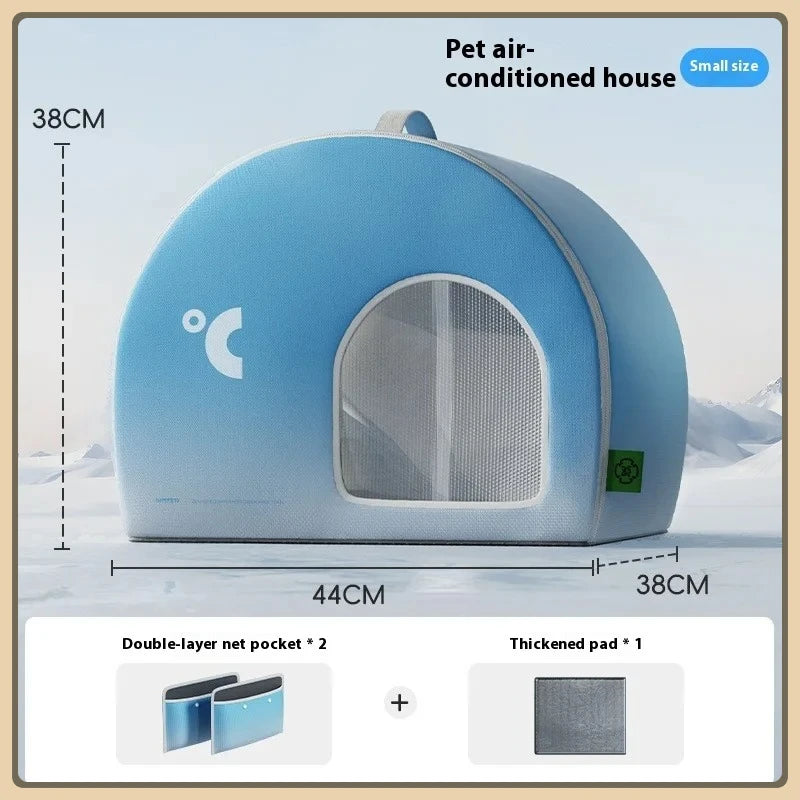 Summer House Cooling Pad for Cats And Dogs with Ice Mat Pet Air Conditioner Comfortable Cat Bed Essential Cat Supplies