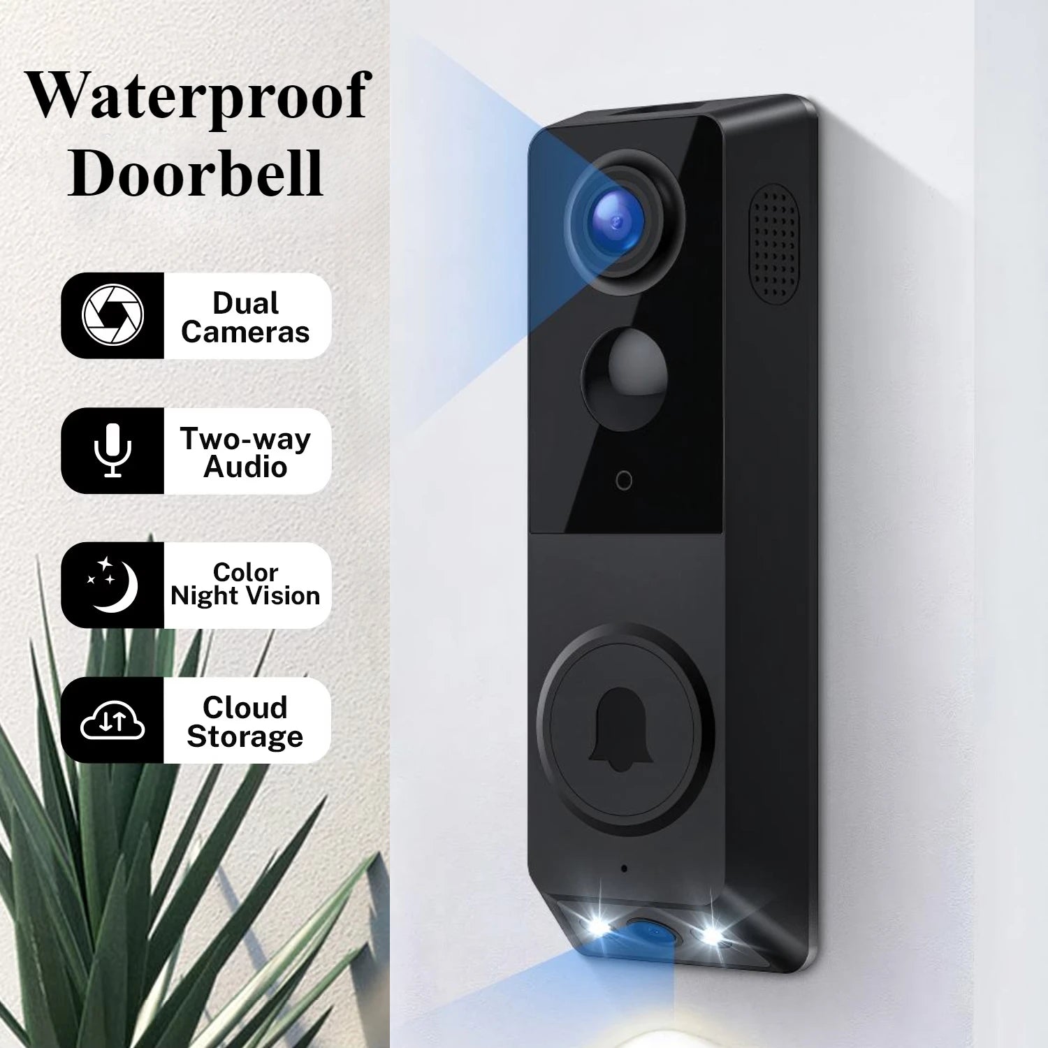 Outdoor Wireless Doorbell Camera Wifi 2-way Intercom Video Motion Detection Smart Home Remote Control Digital Door Peepholes