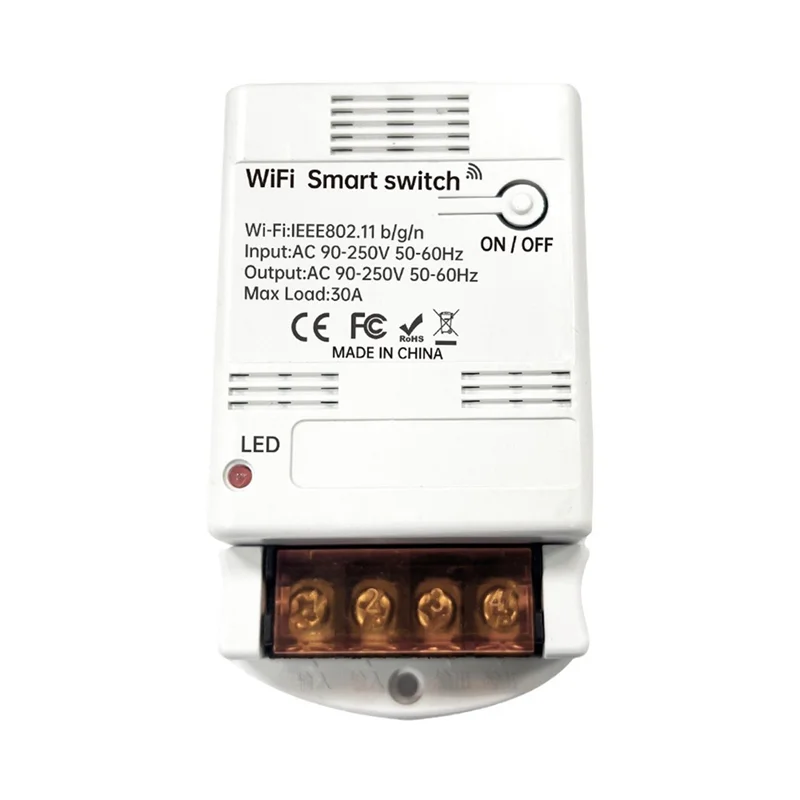 SOFT-Wifi Smart Switch 30A Relay Module Smart Switch Controllers Home Automation On-Off Timing Speech
