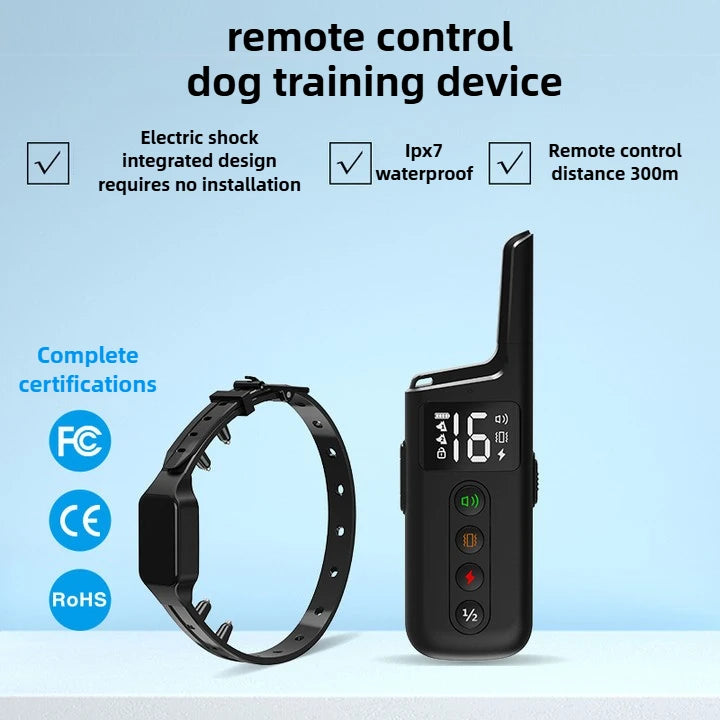 Powerfull Remote Control Dog Training Collar with Electric Shock Anti Barking Smart Electronic Collar for Pets