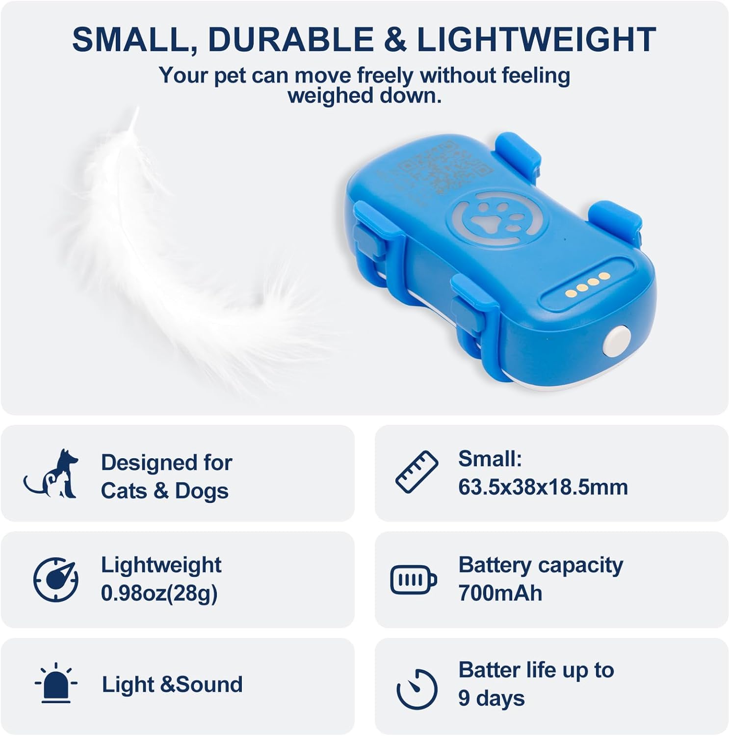 SmartHomePaws™ Real-Time GPS Pet Tracker – Waterproof Smart Collar Locator with Geofence & LED Alert