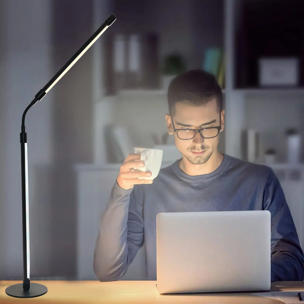 Smart Rgb Color-Changing Led Desk Lamp, Multi-Functional Color-Adjustable Desk Lamp, Flexible Gooseneck Can Rotate 360 Degrees, Has Music Synchronization, App Control, DIY Mode, Suitable for Living Room, Bedroom, Game Room