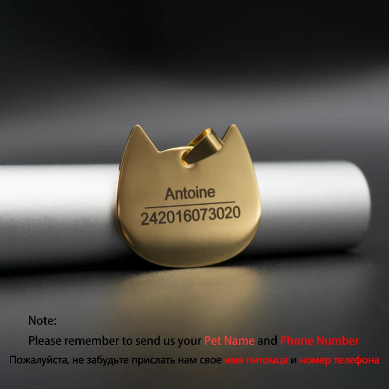 Customized Dog ID Tags Metal Name Tags For Puppies Cat Anti-Lost Pet Nameplate For Dogs Pitbull Cats Engraving fee included