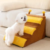 Cute Bee Puppy Stairs 2/3 Steps Ladder Dogs Protect Older Dog Pet Ramp Ladder Anti-slip Removable Dog Bed Stairs Pet Supplies