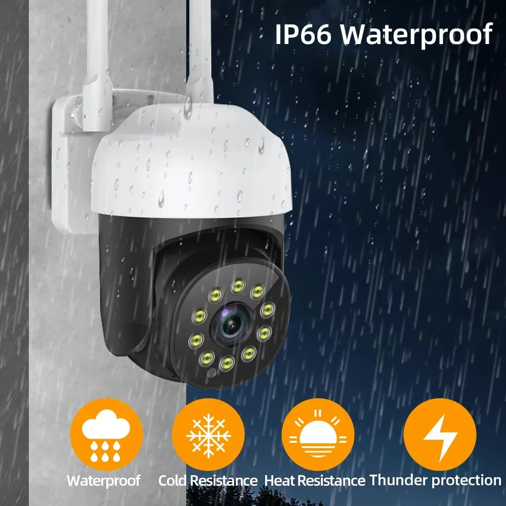 Smart Life 5MP WiFi Two Way Audio Security IP Camera Tuya App HD Smart Home PTZ Outdoor Home Wireless IP66 Surveillance CCTV Cam