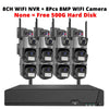 Smart Wifi Camera Kit 8MP Two Way Audio AI Face Detect Outdoor Security Camera 8CH Wireless NVR Video Surveillance System ICSEE