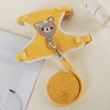 Cute Rabbit Harness Leash Set Bunny Pet Accessories Small Pet Carrier Teddy Bear Cat Leash Rabbit Collar  Rabbit Accessories