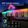 LED Smart Outdoor String Lights IP67 Waterproof With App Control Remote Music Sync for Patio Eave Party Decoration Lighting