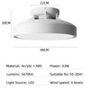 Smart Ceiling Lamp Fan White Simple Modern Led Light Ceiling Light Electric Fan Indoor Ventilation Fan for Bedroom Living Room