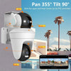 Smart WiFi Security Camera Outdoor Dual PTZ Control 10MP Dual Lens 360° Wireless Video Surveillance IP Camera Smart Home
