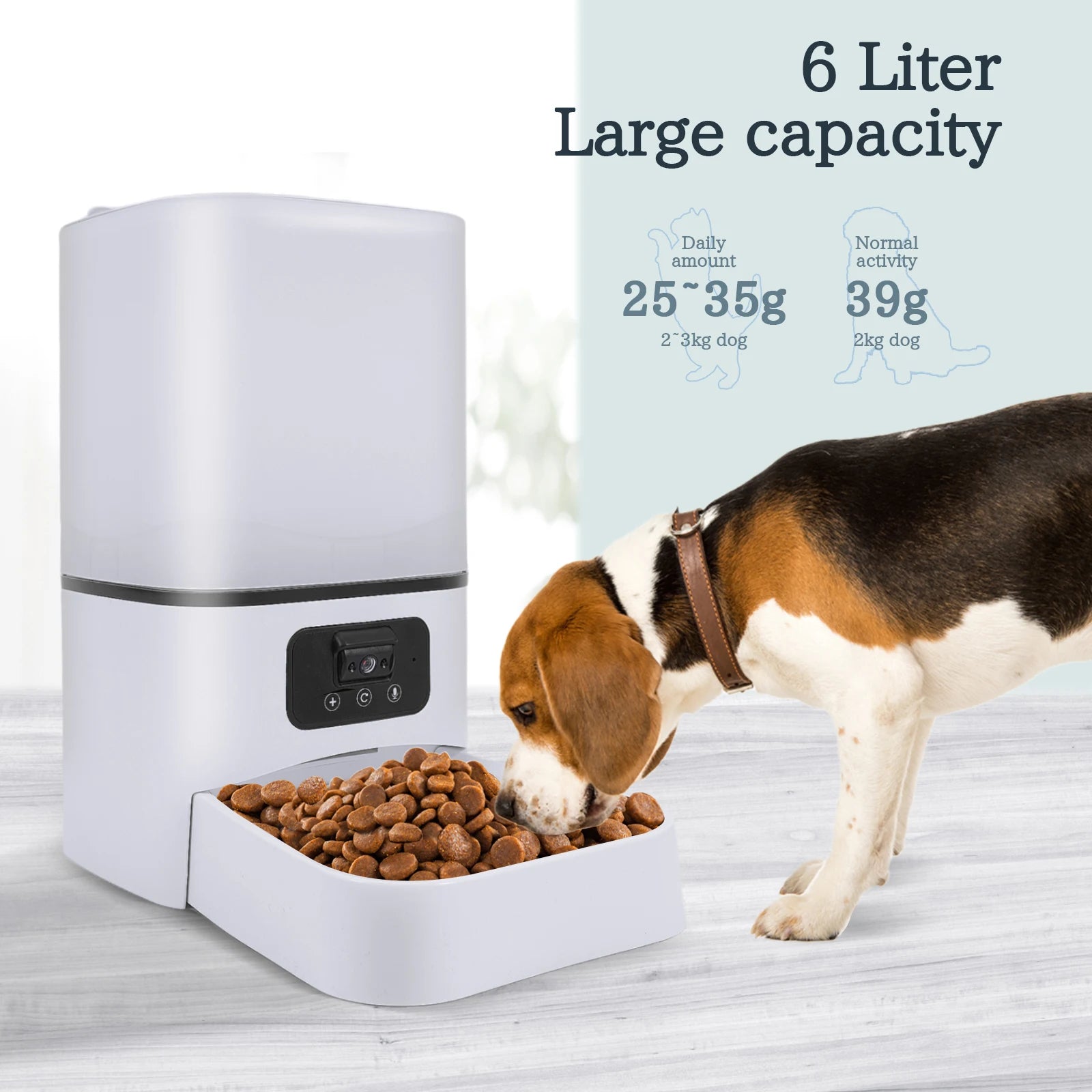 6L 5G Smart Camera APP Automatic Pet Feeder Time For Cats Dog Dry Food Bowl Video Dispenser With Night Vision Function