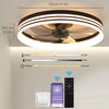 Smart LED Ceiling Fan Chic Nordic Style Slim Build 3 Color Adjustable 6 Wind Speeds Quiet Operation Electric Fan for Living Room