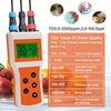 Smart Dissolved Oxygen Meter PH/DO/TDS/EC/Temp/Salinity Tester 6 in 1 Salt Water Monitor for Aquarium Aquaculture Koi Fish Pond