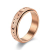 Smart Home Paws Stainless Steel Moon & Star Spinner Ring image 13