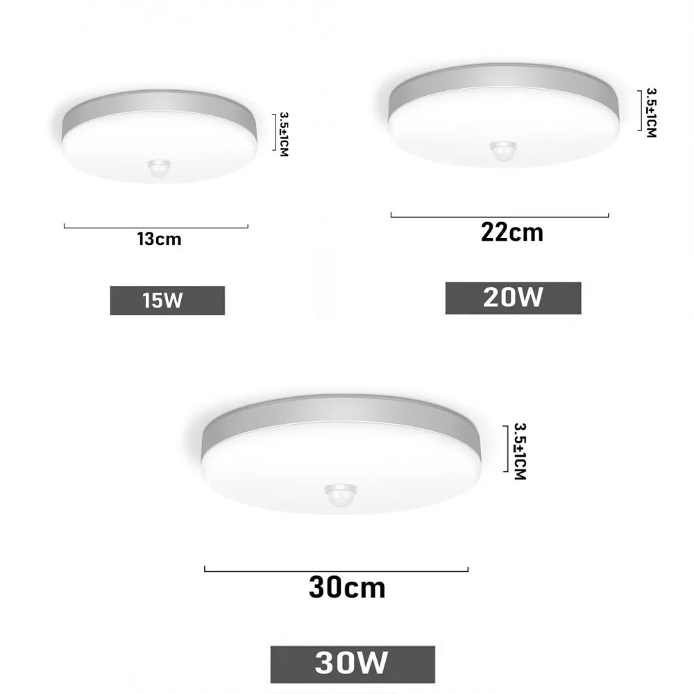 Smart Home Light PIR Motion Sensor lighting 30W 20W AC 230V 220V 240V LED Ceiling bulb Ceiling Lamp For Room Hallways Corridor