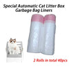 2 Rolls Smart Cat Litter Box Liners Special Garbage Bags Collect Poops Cats Feces Garbage Bags Pink Cleaning Trash Pet Supplies