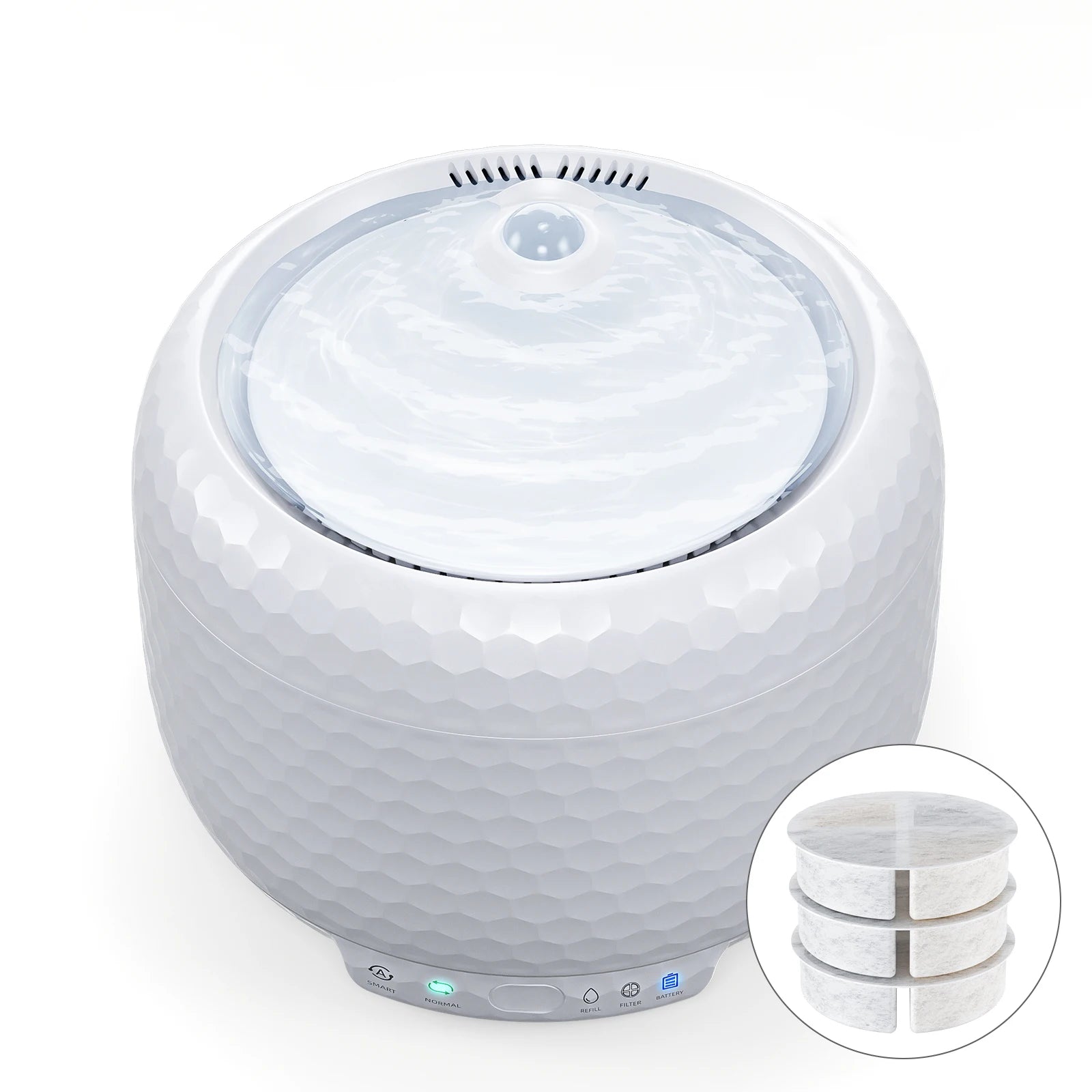 Smart 1.8L Pet Water Dispenser for Cats and Dogs Portable Automatic Loop Filtering Cat Water Fountain with Constant Temperature