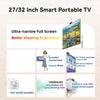 27 32 Inch Movable 128Gb Tablet Tv Smart Android 13 Charging Television On Wheels Built In Speaker Portable Tv Lcd Smart Tv