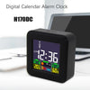 Smart Digital Alarm Clock LCD Display with Temperature Hygrometer Calendar Timer Intelligent Voice Controlled for Bedroom Office