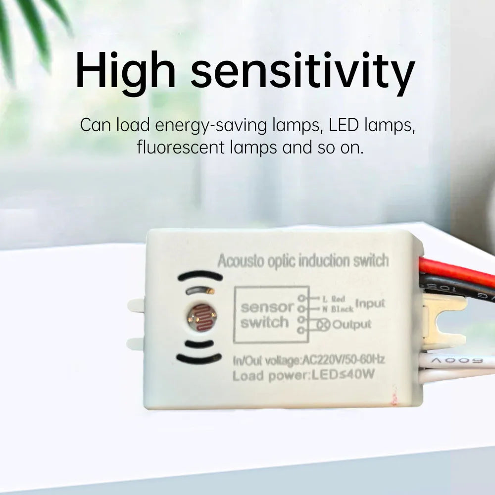 Smart Switches Module Detector Intelligent Auto On Off Light Switch Accessories 220V Sound Sensor Light Control Home Improvement