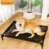 KEMORELA Cooling Elevated Dog Bed Outdoor Elevated Dog Bed For Medium Dogs Bite-Proof Standing Pet Bed Washable Breathable Mesh