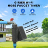 GIRIER Tuya Smart Water Timer Solar Powered Wifi Programmable Sprinkler Timer with Brass Inlet for Automatic Irrigation System