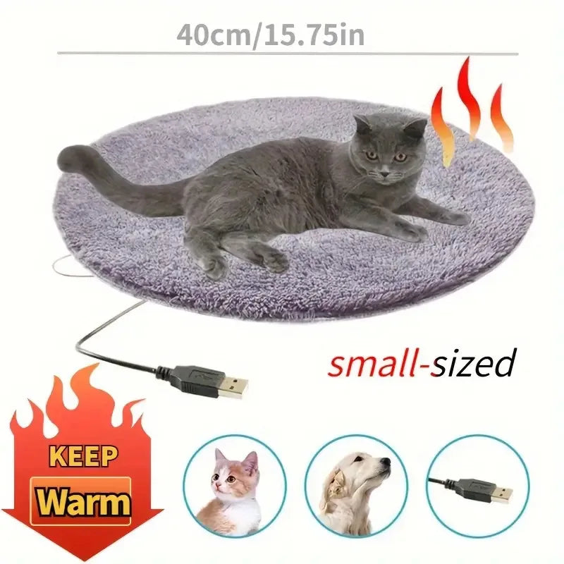 Pet Heating Pad Electric Warm Mat for Cats and Dogs Thermostatic & Waterproof Chew-Resistant & Shock-Proof Pet Heater Bed Winter