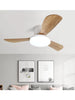 Smart ceiling fan with light 42 52 Inch 35W Wood Ceiling Fan Led Light 6 speed Remote Control Living Bedroom Fans light