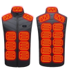 21 Heated Vest Zones Electric Heated Jackets Men Women Sportswear Heated Coat Graphene Heat Coat USB Heating Jacket For Camping