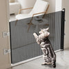 Indoor Retractable Pet Safety Gate Baby Barrier ABS Mesh Fence Stair Barrier for Dog Kitten with Reinforced Strip Prevent Crawl