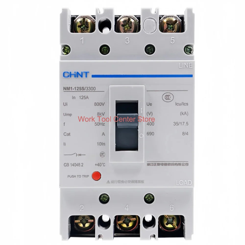 Original Electric Connected Circuit Breaker NM1-125S/250S/3300/4300B 3P 4 Pole Over Voltage Protector Air Switch Smart Power