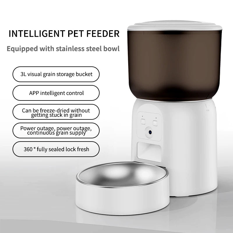 3L New WiFi Smart Video Style Smart Automatic for Cats Dogs Smart Pet Feeder With Camera Pet Timed Automatic Food Dispenser